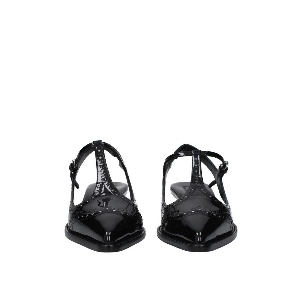 Miu Miu Black Calfskin Mid Heel Pumps by Miu Miu