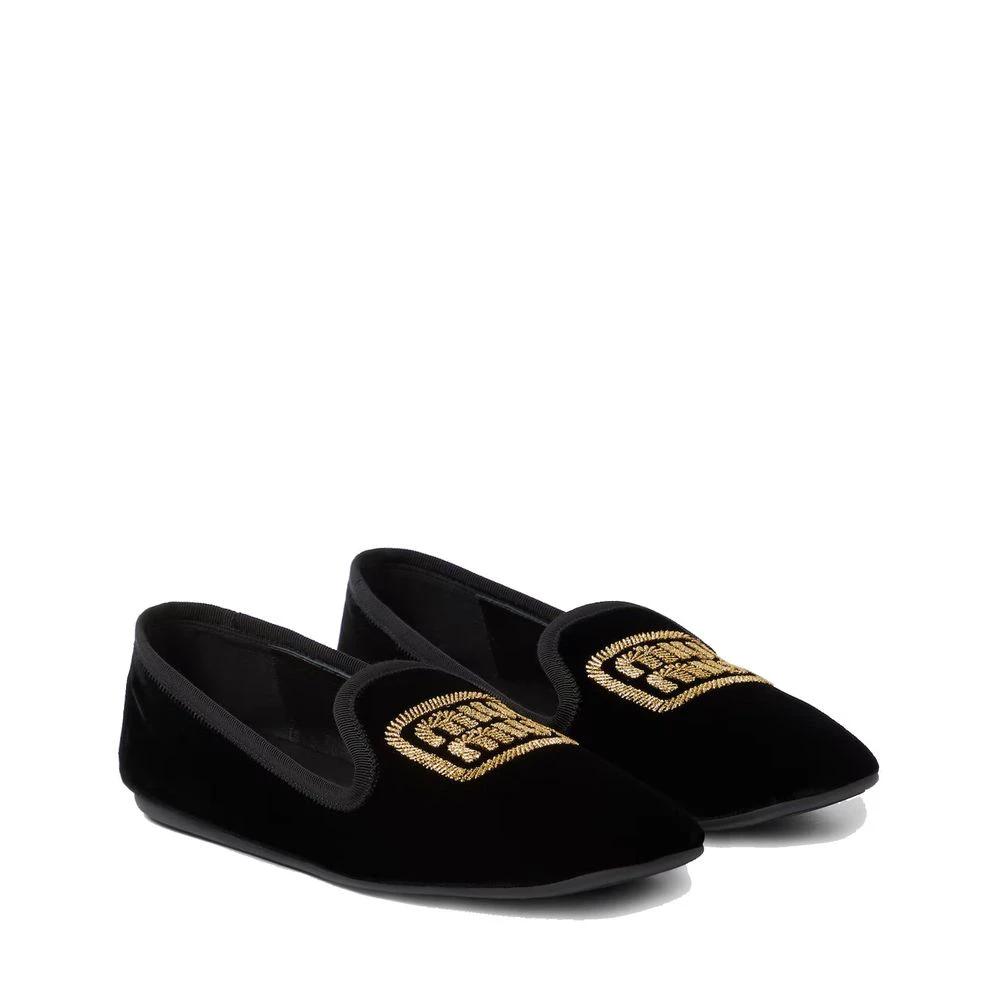 Miu Miu Black Fabric Flats by Miu Miu