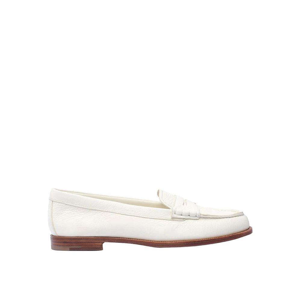 Church's White Calfskin Slip-On Loafers by Church's