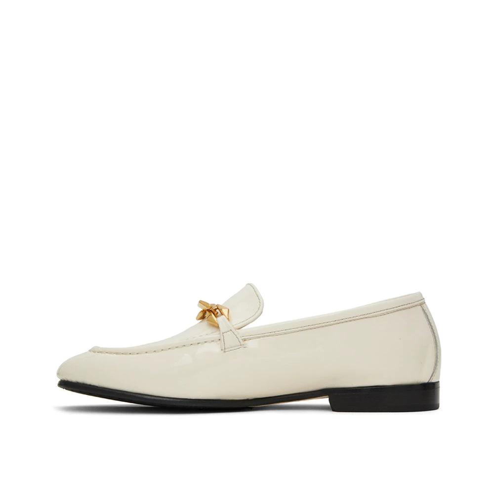 Jimmy Choo White Calfskin Slip-On Loafers by Jimmy Choo