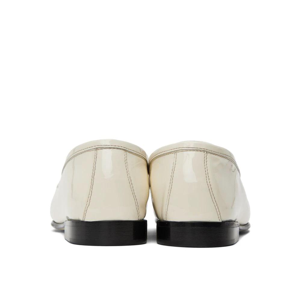 Jimmy Choo White Calfskin Slip-On Loafers by Jimmy Choo