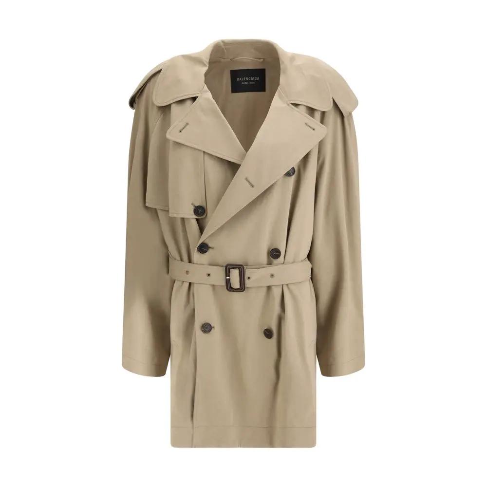 Trench-coat Balenciaga en coton beige