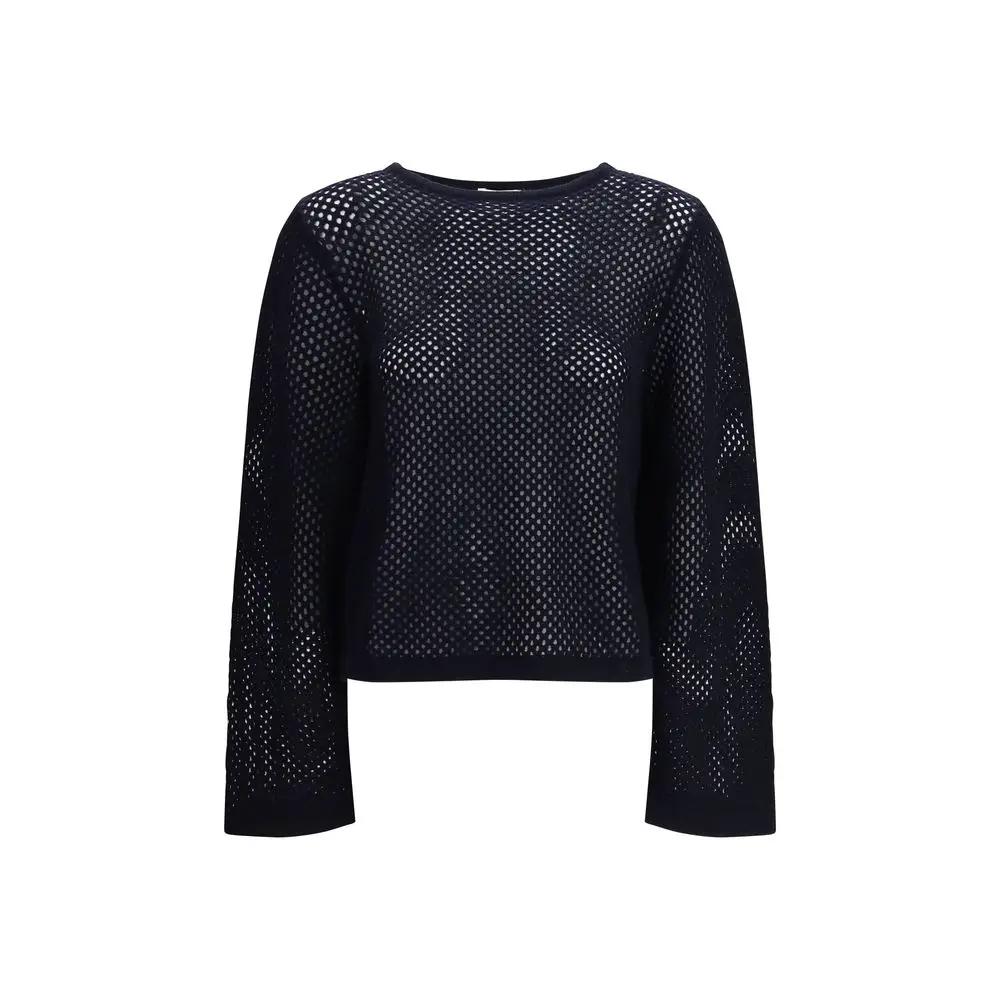 Allude Blue Wool Sweatshirt