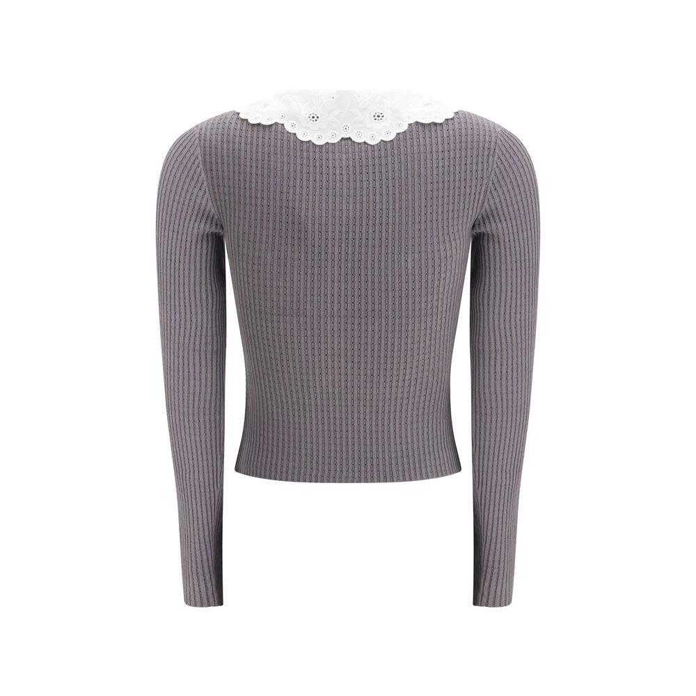 Self-Portrait Gray Viscose Shirt by Self-Portrait