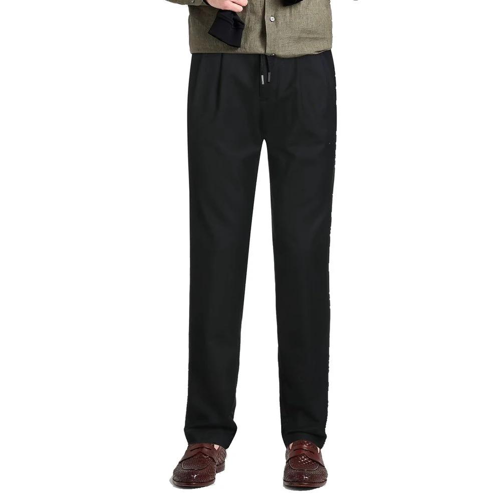 Herno Black Elastane Casual Pants