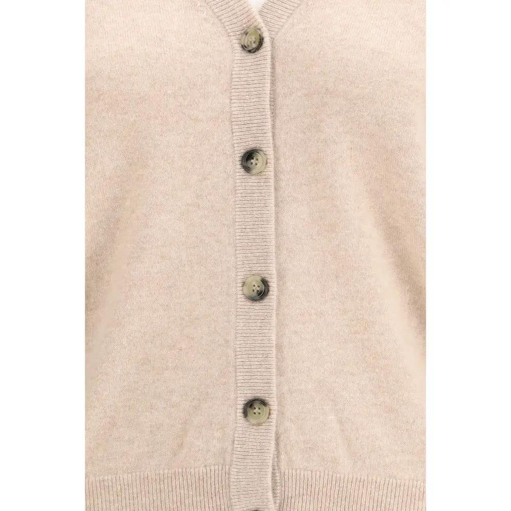 Allude Beige Cashmere Cardigan