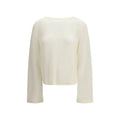 Allude White Wool Sweatshirt