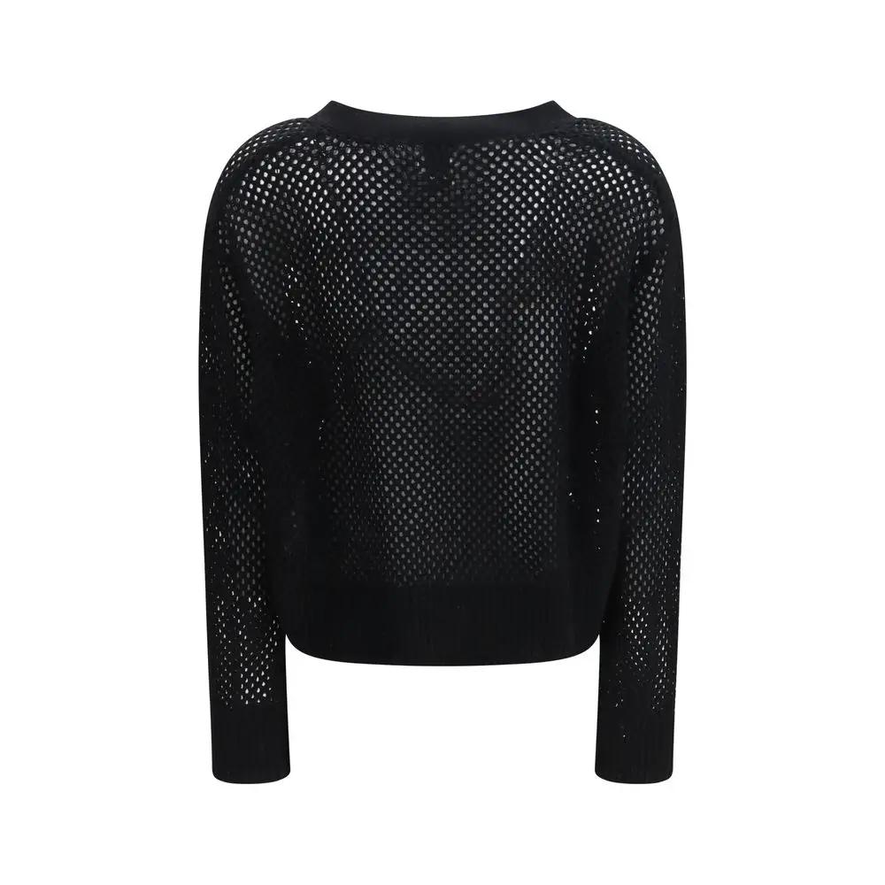Allude Black Wool Cardigan