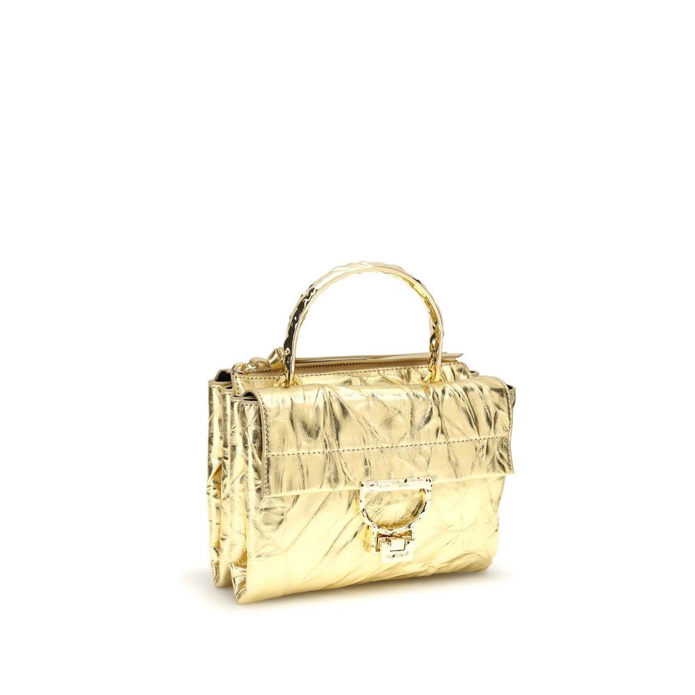 Coccinelle Gold Calf Leather Bos Taurus Handbag by Coccinelle