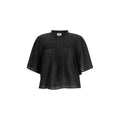 Chemisier en coton noir Marant Étoile