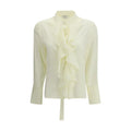 Chemisier en soie bicolore Alexander McQueen