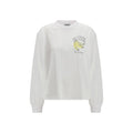 Ganni White Cotton Long Sleeve T-Shirt by Ganni