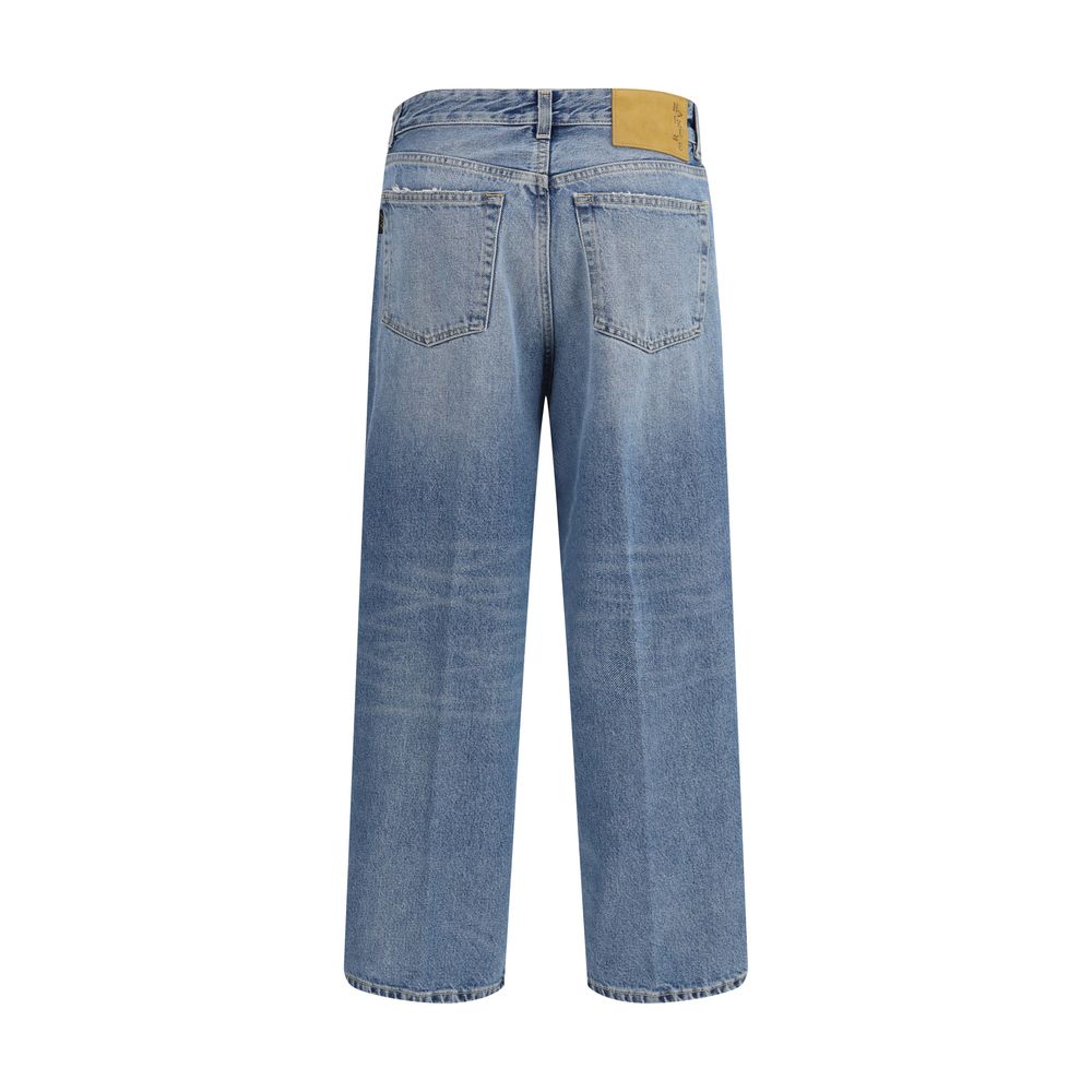 Jean boyfriend en coton bleu Haikure