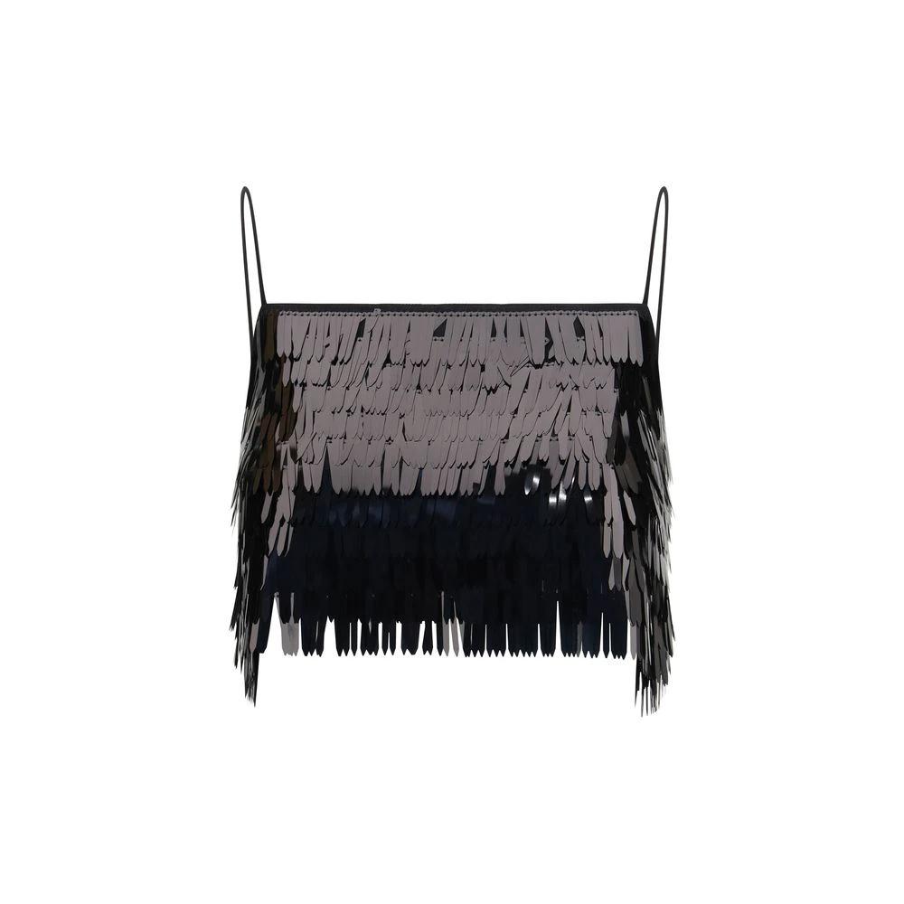 Self-Portrait Black Polyester Top by Self-Portrait