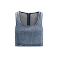 Self-Portrait Blue Cotton Top by Self-Portrait