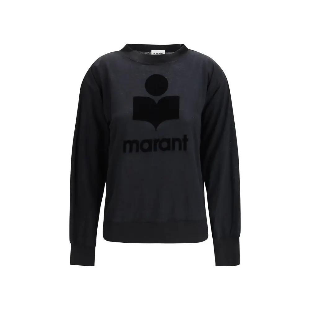 Sweat-shirt en lin noir Marant Étoile