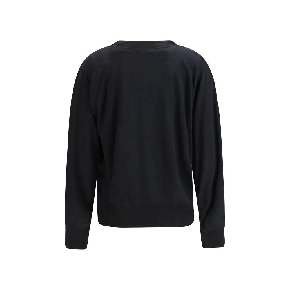 Sweat-shirt en lin noir Marant Étoile
