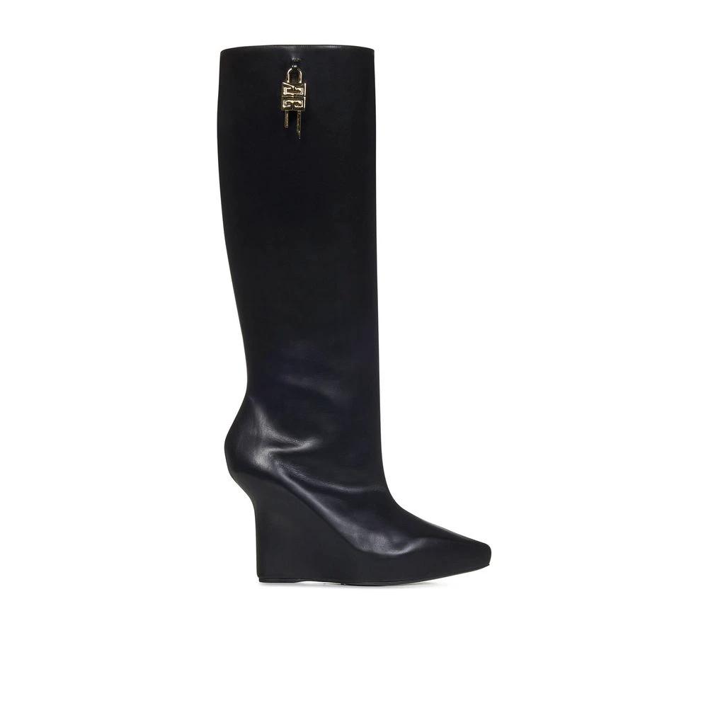 Givenchy Black Calfskin High Heel Boots by Givenchy