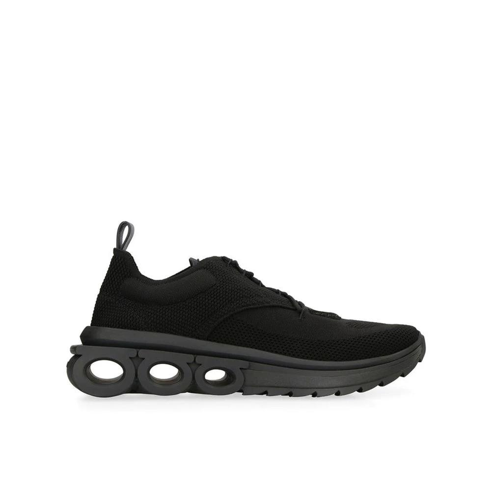 Salvatore Ferragamo Black Fabric Athletic Sneakers by Salvatore Ferragamo
