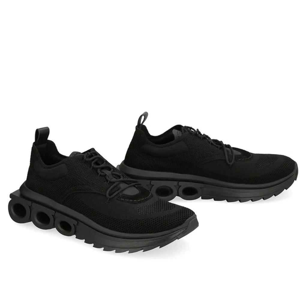 Salvatore Ferragamo Black Fabric Athletic Sneakers by Salvatore Ferragamo
