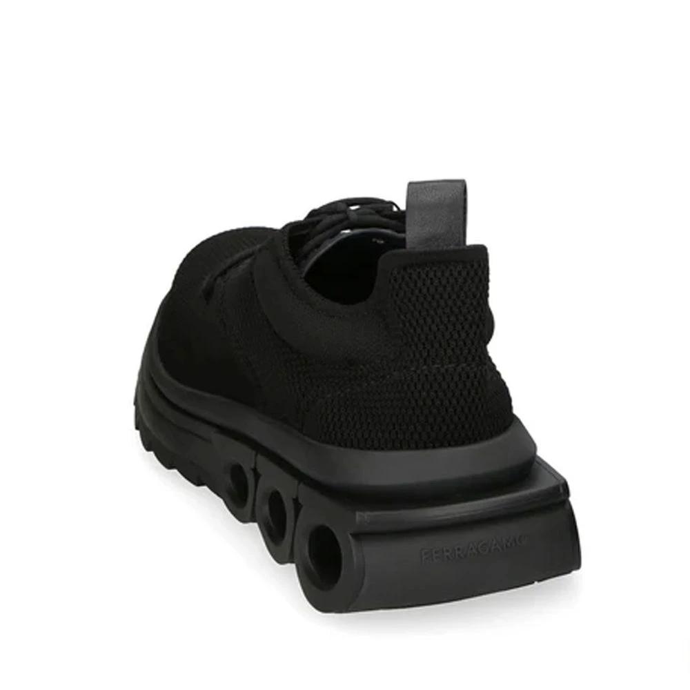 Salvatore Ferragamo Black Fabric Athletic Sneakers by Salvatore Ferragamo