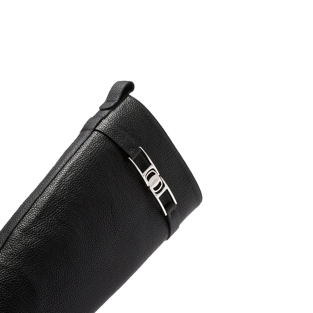 Bottes hautes en cuir de veau noir Salvatore Ferragamo