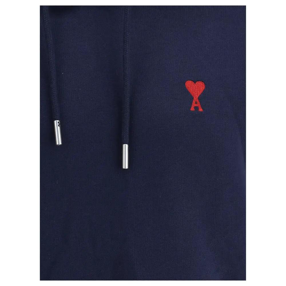Ami Paris Blue Cotton Sweatshirt