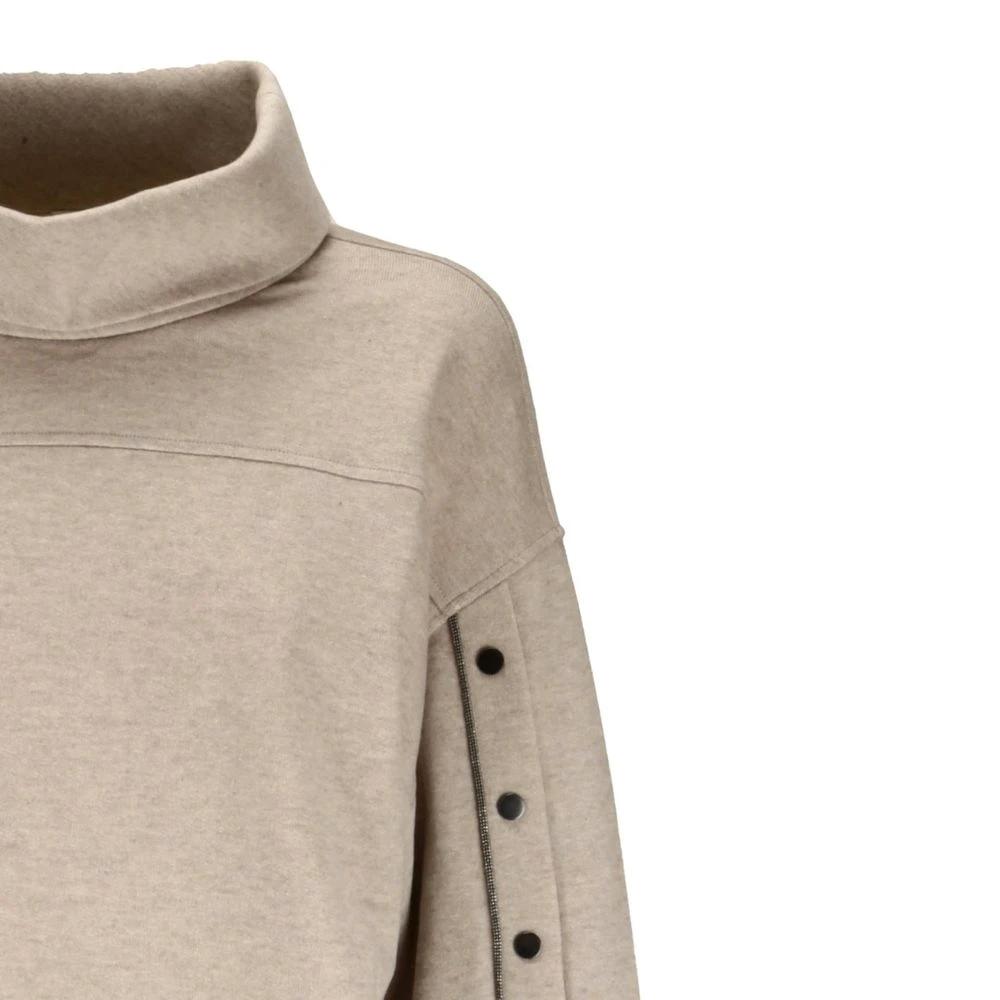 Brunello Cucinelli Beige Cashmere Sweatshirt by Brunello Cucinelli