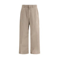 Pantalon décontracté en coton beige Balenciaga