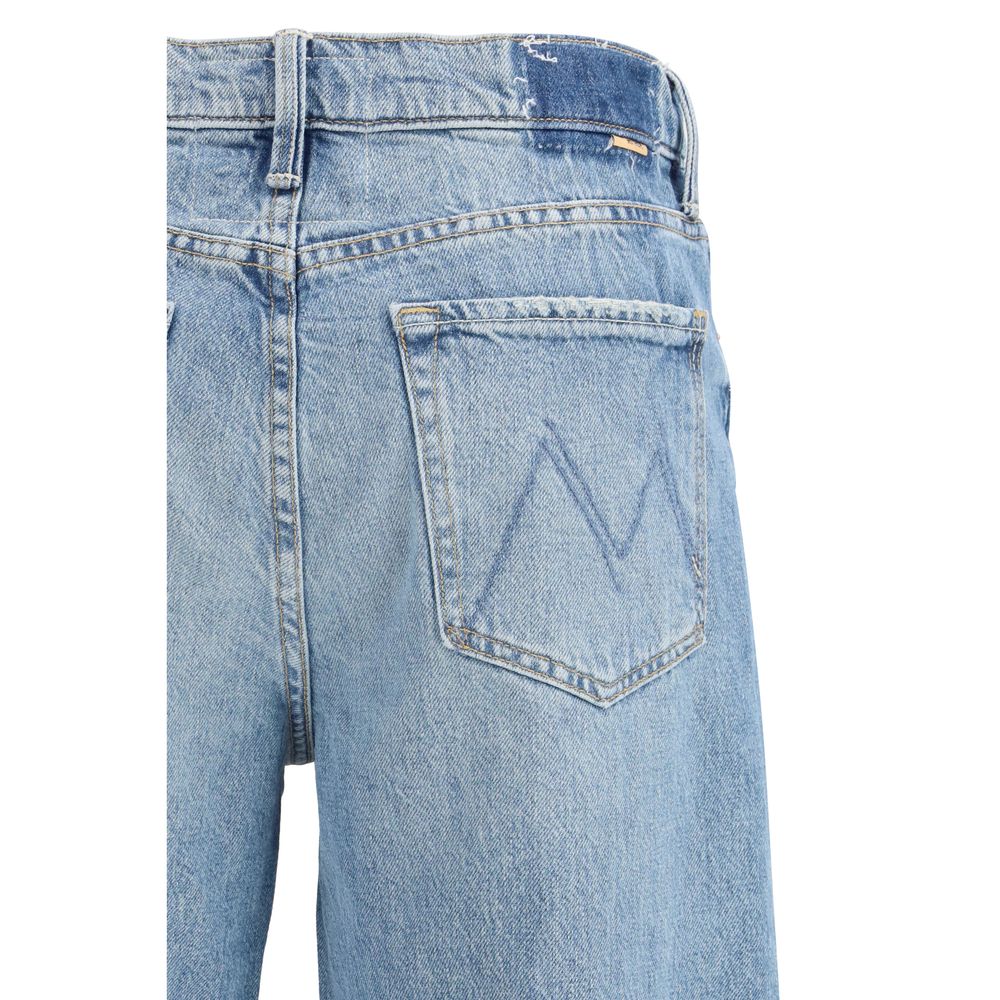 Jean court en coton bleu denim Mother