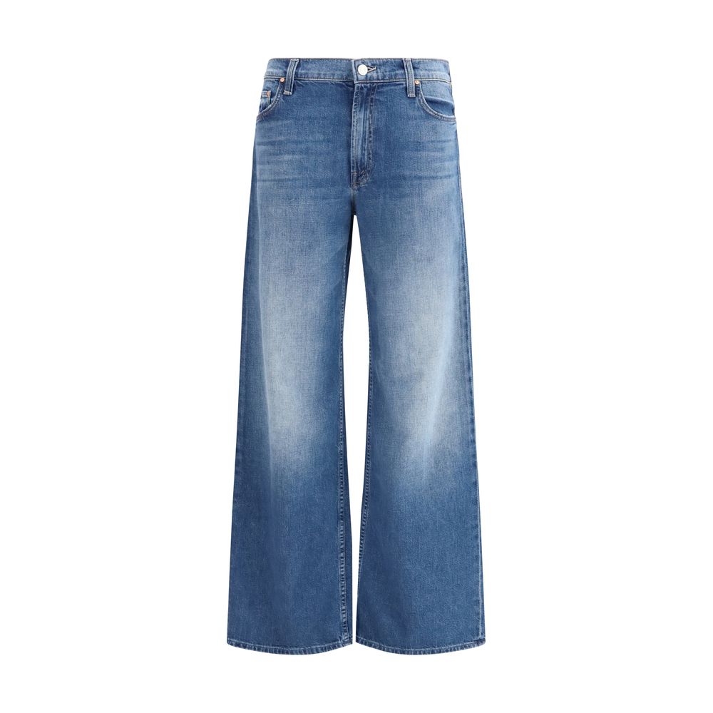Jean évasé en coton bleu denim Mother Denim