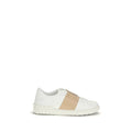 Valentino Garavani White Calf Leather Bos Taurus Low Top Sneakers by Valentino Garavani