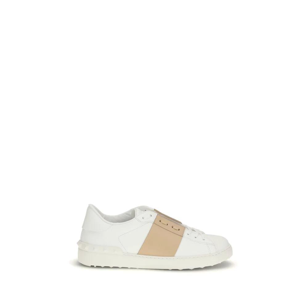 Valentino Garavani White Calf Leather Bos Taurus Low Top Sneakers by Valentino Garavani