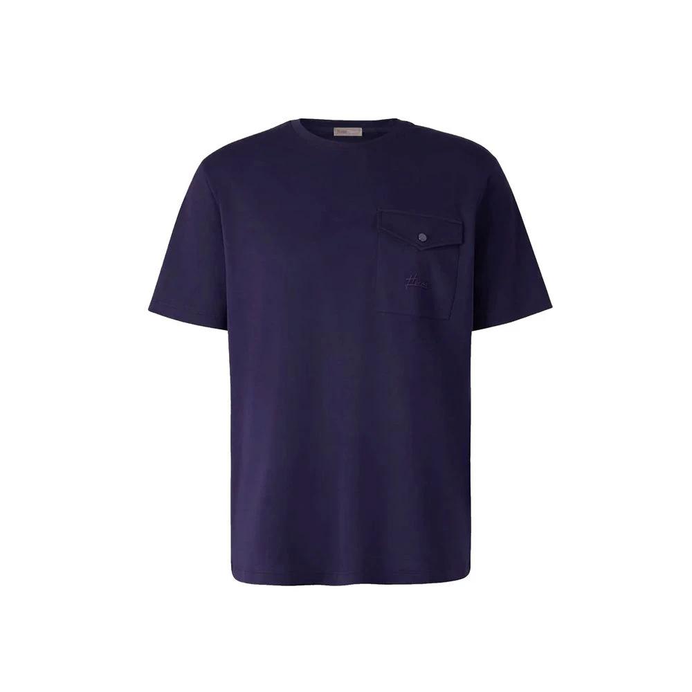 Herno Blue Cotton T-Shirt by Herno