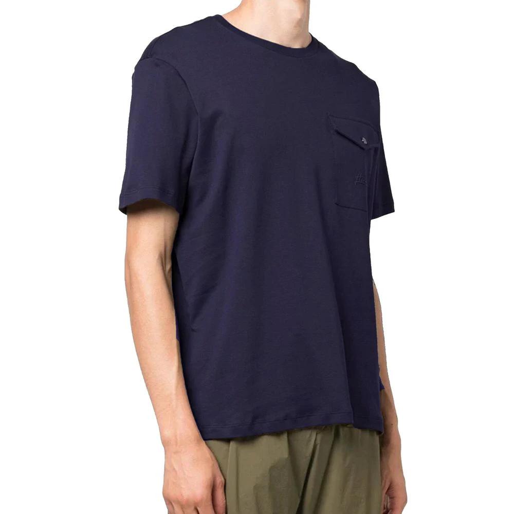 Herno Blue Cotton T-Shirt by Herno
