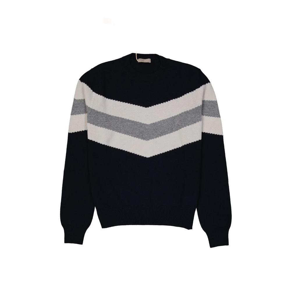 Herno Blue Wool Sweatshirt by Herno