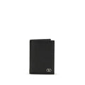 Valentino Garavani Black Calf Leather Bos Taurus Wallet by Valentino Garavani