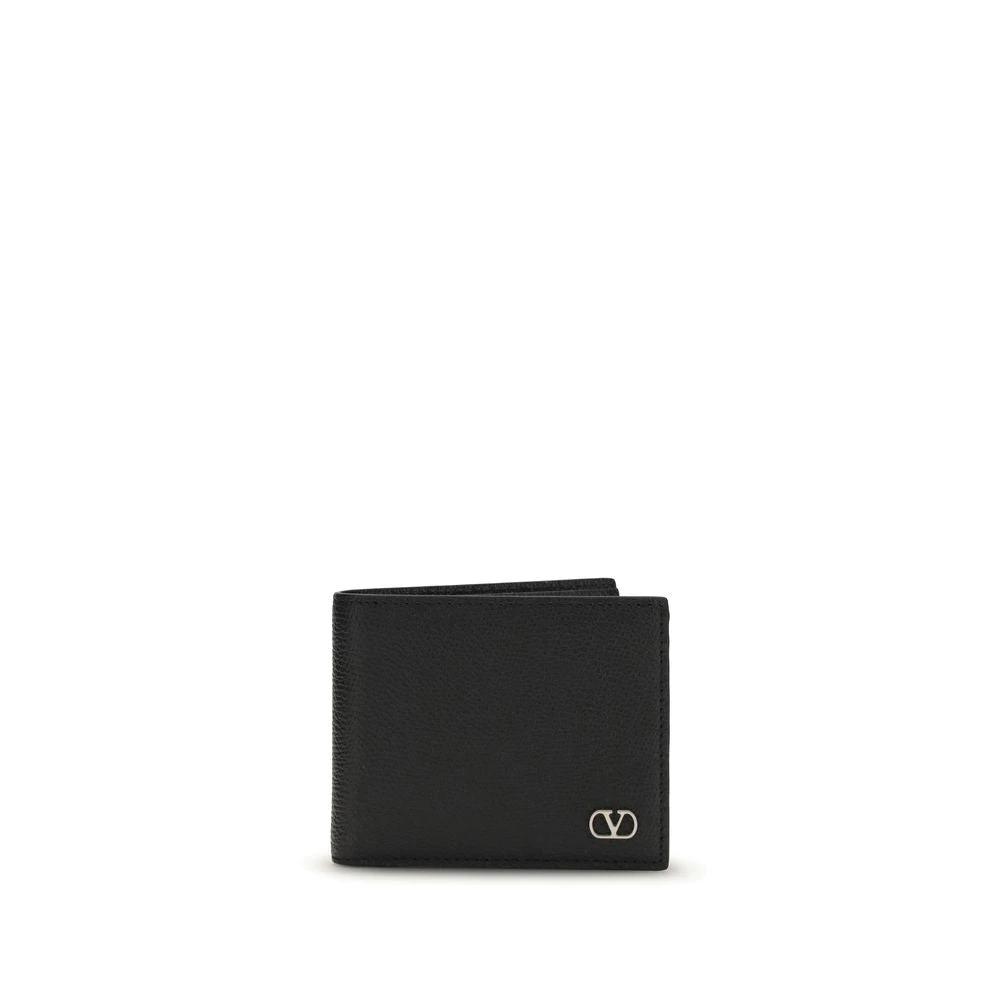 Valentino Garavani Black Calf Leather Bos Taurus Wallet by Valentino Garavani