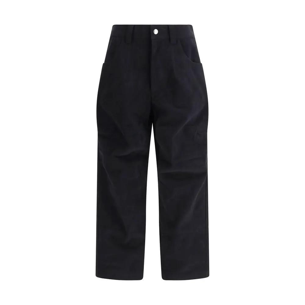 Pantalon décontracté en coton noir Marant Étoile