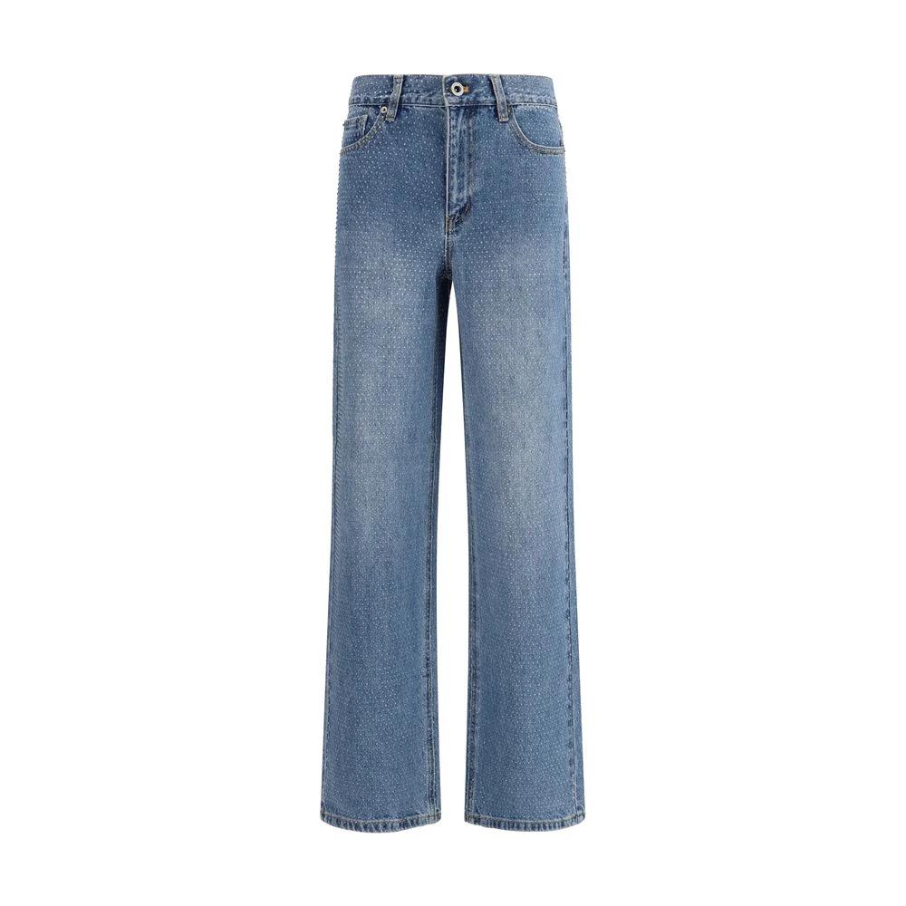 Self-Portrait Blue Cotton Straight-Leg Jeans by Self-Portrait