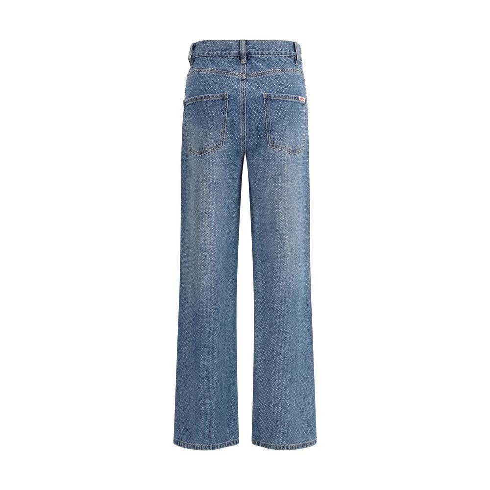 Self-Portrait Blue Cotton Straight-Leg Jeans by Self-Portrait