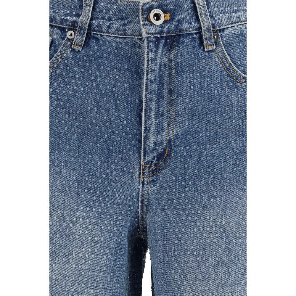 Self-Portrait Blue Cotton Straight-Leg Jeans by Self-Portrait