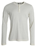 T-shirt à manches longues en coton blanc Dolce &amp; Gabbana