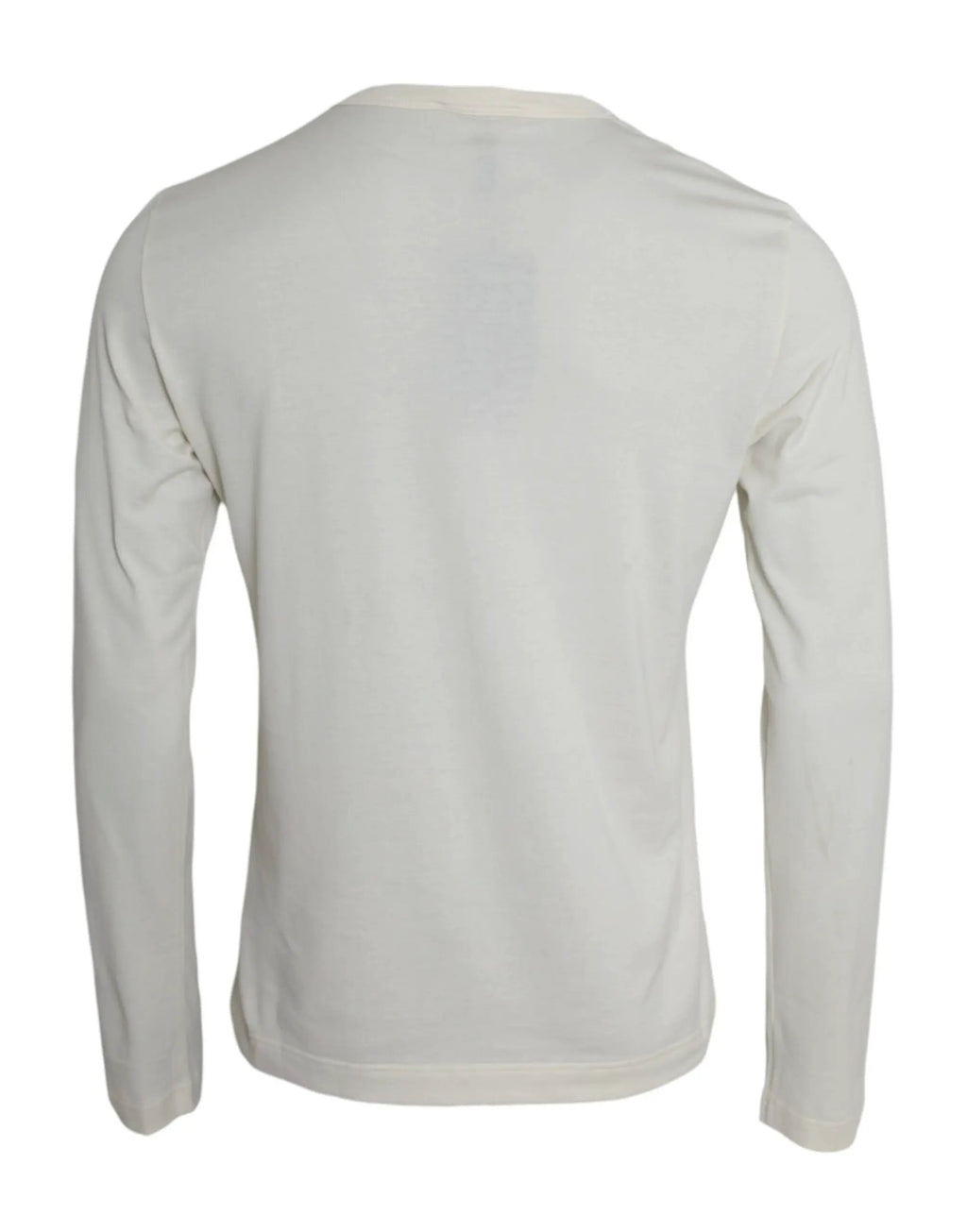 T-shirt à manches longues en coton blanc Dolce &amp; Gabbana