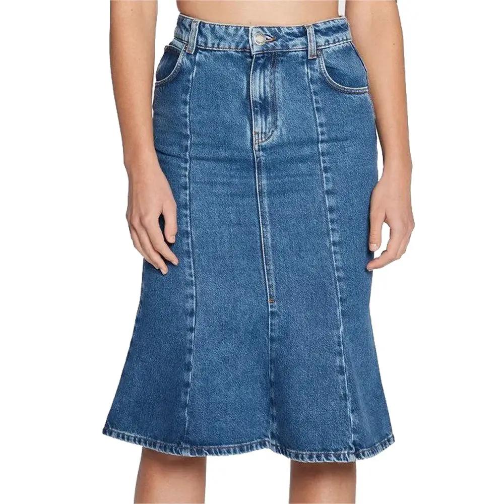 Jupe en jean bleu PINKO
