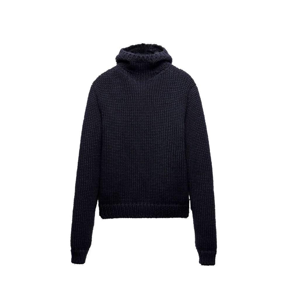 Prada Blue Wool Sweatshirt by Prada