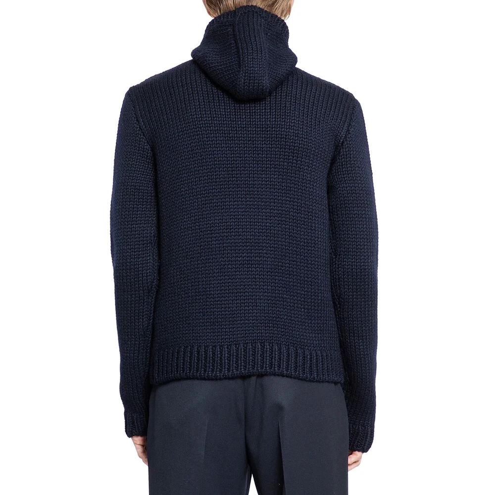 Prada Blue Wool Sweatshirt by Prada