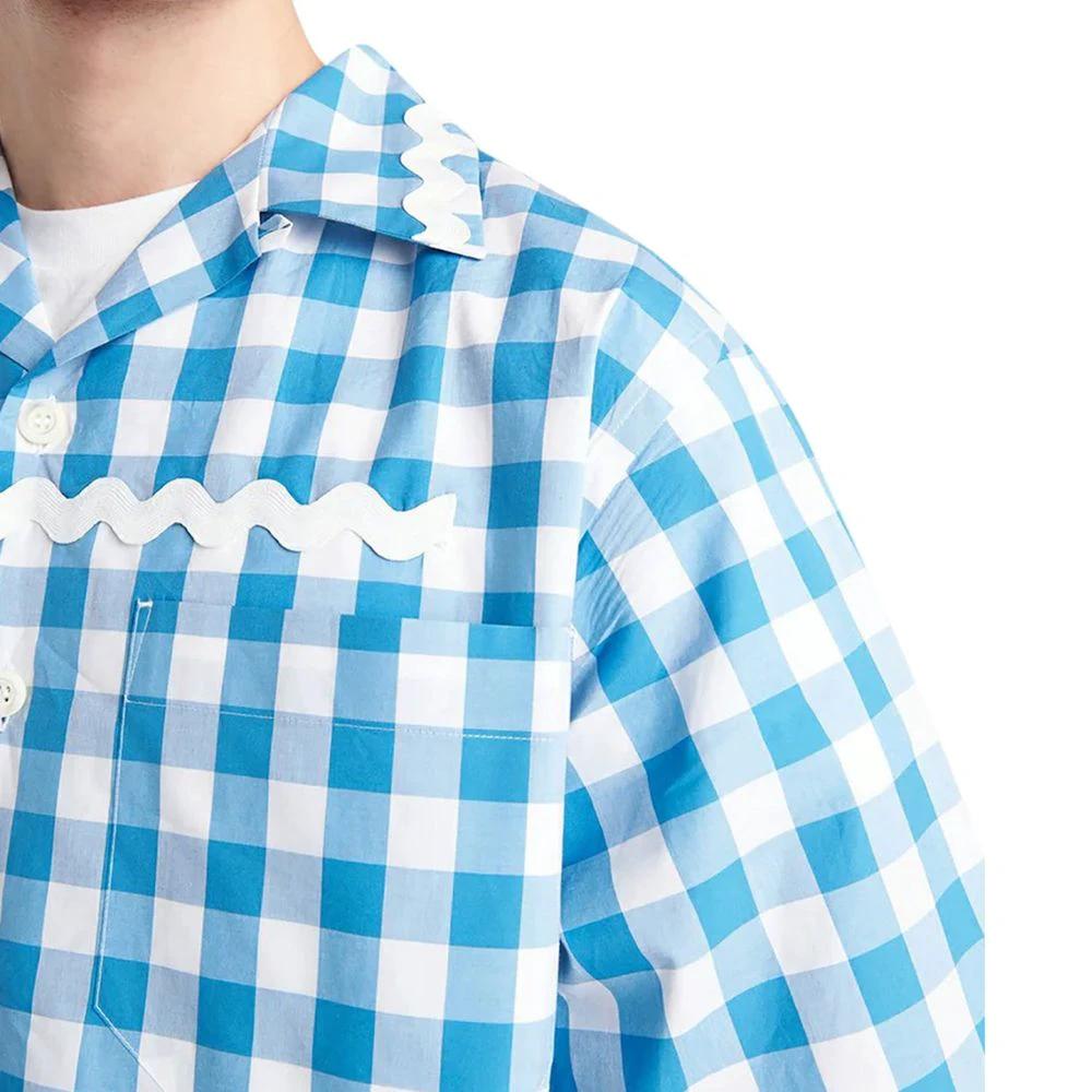 Prada Blue Cotton Pattern Shirt by Prada