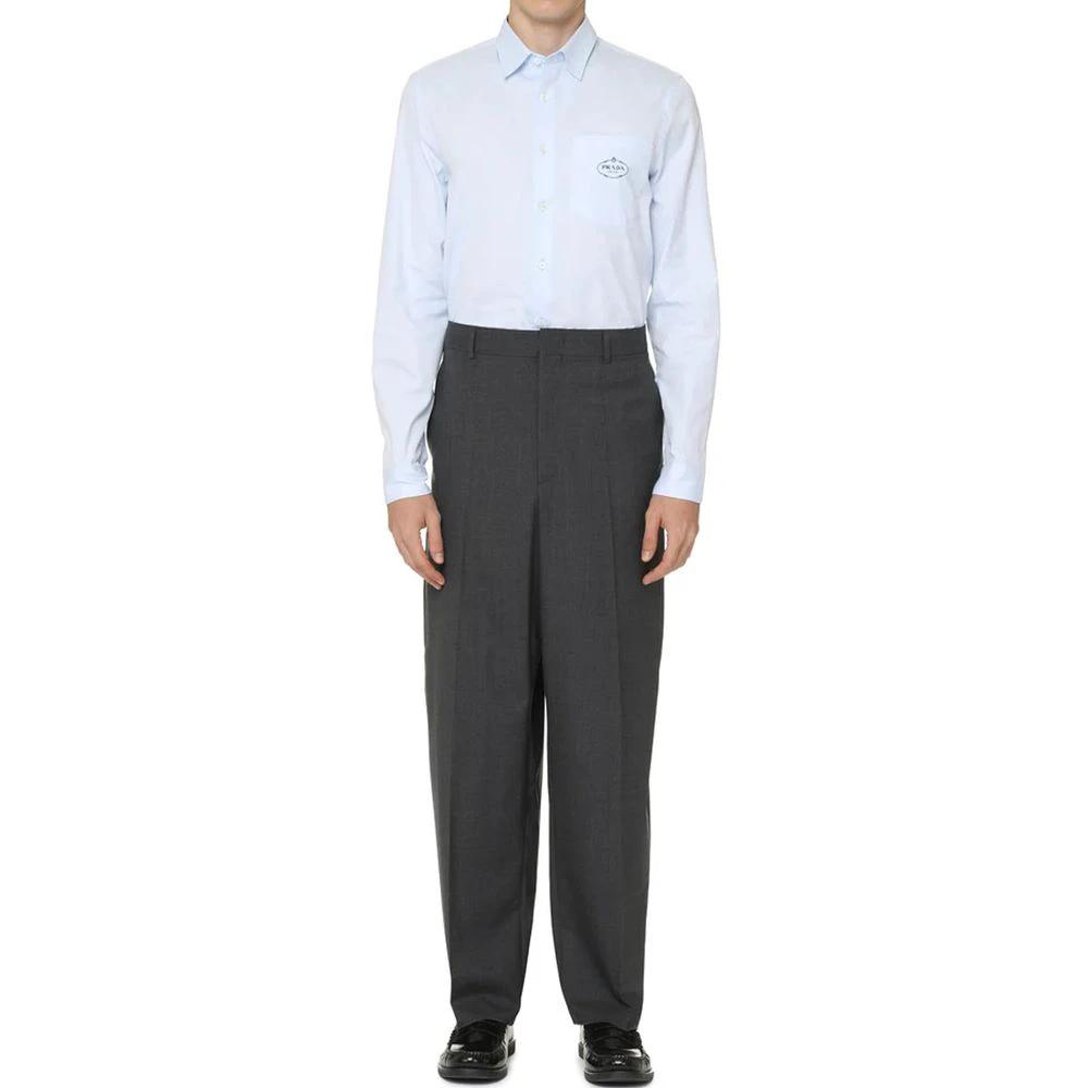 Prada Blue Cotton Dress Shirt by Prada