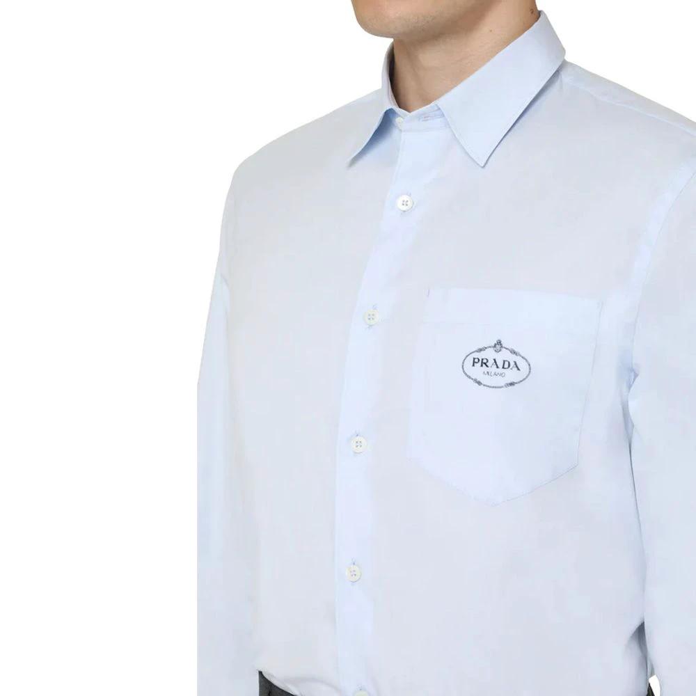 Prada Blue Cotton Dress Shirt by Prada